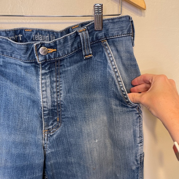 Carhartt | Relaxed Fit Multi Pockets Denim Streetwear Utility Work Cargo Jeans - Picture 7 of 16